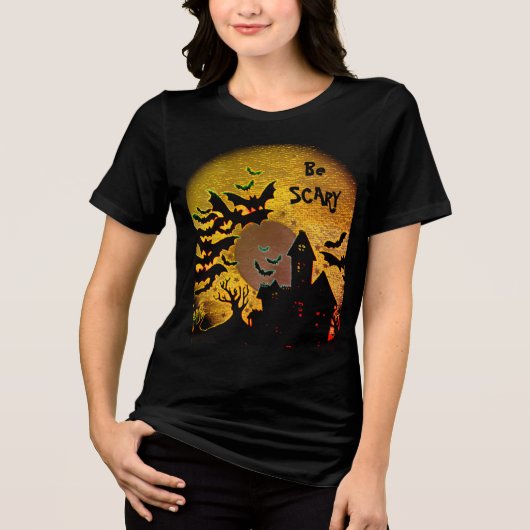 怖い家幽霊のよく出るのTシャツ トライブレンドTシャツ (正面)