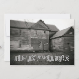 怖い家 おどろおどろしい 古い ぼろぼろの ハロウィン 招待状