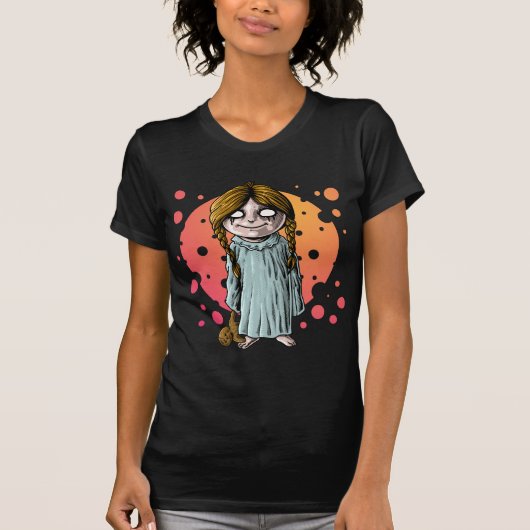 怖い小さな女の子 Tシャツ (正面)