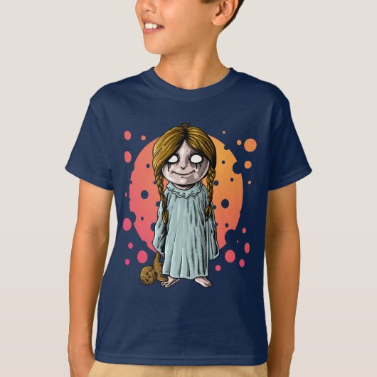 怖い小さな女の子 Tシャツ (正面)
