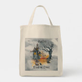 怖い小人ハロウィンお菓子をくれなきゃイタズラしちゃう トートバッグ (裏面)