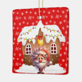 怖い小妖精や小人キャンディジンガーブレッドハウス セラミックオーナメント (左)