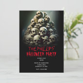 怖い山の叫び声スカルハローウィンパーティ 招待状 (スタンド正面)