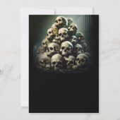 怖い山の叫び声スカルハローウィンパーティ 招待状 (裏面)