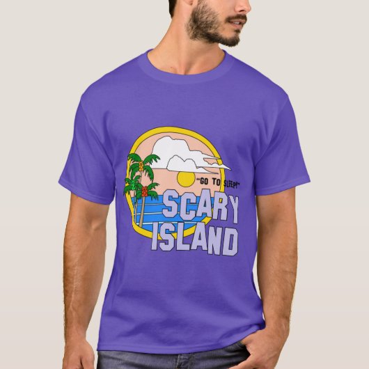怖い島からのご挨拶 ピーチファズ Tシャツ (正面)