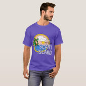 怖い島からのご挨拶 ピーチファズ Tシャツ (正面フル)