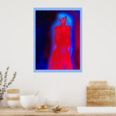 怖い幽霊の赤毛の女性 ポスター (キッチン)