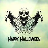 怖い幽霊ハッピーハローウィンウィンドウの固定 ウィンドウサイン (シート3)