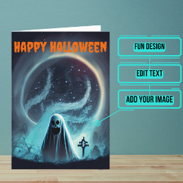 怖い幽霊ハロウィーン カード
