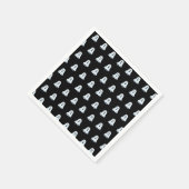怖い幽霊パターン白黒 スタンダードカクテルナプキン (角)