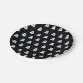 怖い幽霊パターン白黒 ペーパープレート (アングル)