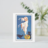 怖い幽霊ヴィンテージハロウィーン ポストカード (スタンド正面)