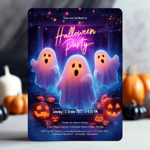 怖い幽霊 大人ハロウィンパーティー 招待状