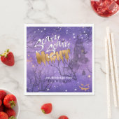 怖い怖い夜ハロウィンパープルID946 スタンダードランチョンナプキン (インサイチュ)