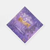 怖い怖い夜ハロウィンパープルID946 スタンダードランチョンナプキン (角)