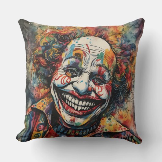 怖い怖い怖いピエロ クッション (正面)