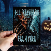 怖い怖い怖いホラー完全に死んでいなモン悪魔またはグール ポストカード