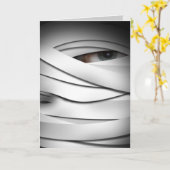 怖い怖い怖い一つ目のハロウィンママ カード (黄色い花)