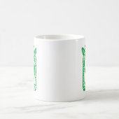 怖い怪物 – 緑 コーヒーマグカップ (中央)