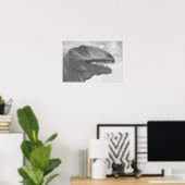 怖い恐竜 ポスター (ホームオフィス)