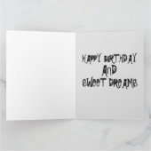 怖い悪のピエロ誕生日スウィートドリームカード カード (内部)