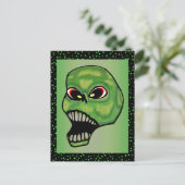 怖い悪の叫びグリーンスカル ポストカード (スタンド正面)