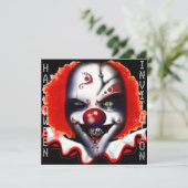 怖い悪ピエロミームハローウィンパーティ 招待状 (スタンド正面)