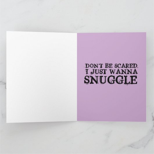 怖い悪ピエロ誕生日スナグルグリーティングカード カード (内部)