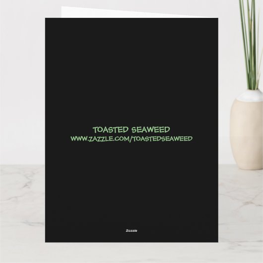 怖い悪ピエロ誕生日スナグルグリーティングカード カード (裏面)