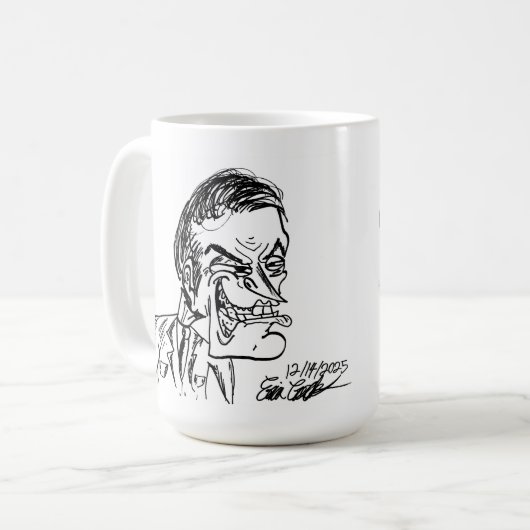 怖い悪役のキャラクターアート コーヒーマグカップ (正面左)