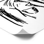 怖い悪役の漫画アート ポスター (角)