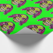 怖い悪魔のようなホラー・モンスターの肖像 ラッピングペーパー (角)