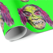 怖い悪魔のようなホラー・モンスターの肖像 ラッピングペーパー (ロールコーナー)