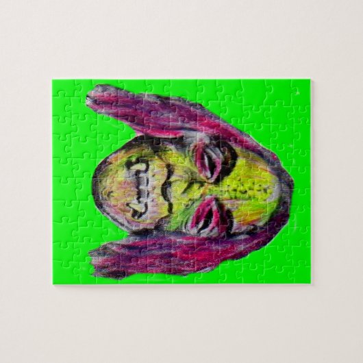 怖い悪魔のホラーモンスターポートレート ジグソーパズル (横)