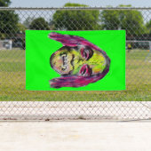 怖い悪魔のホラーモンスターポートレート 横断幕 (インサイチュ)