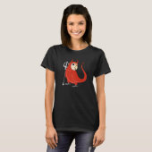 怖い悪魔の衣装オウム私の桃の顔の青い愛 Tシャツ (正面フル)