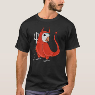 怖い悪魔の衣装オウムi青い僧侶Paraketク Tシャツ