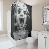 怖い悲鳴を上げるメドゥーサ、シャワーカーテンアート シャワーカーテン (インサイチュ)