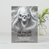 怖い悲鳴ポルターガイスト幽霊ハローウィンパーティ 招待状 (スタンド正面)