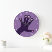 怖い手は目風変わりを見張る指を持つ ラージ壁時計 (ホーム)