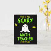 怖い数学先生衣装ハロウィーン怠惰な簡単Chr カード (黄色い花)