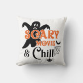 怖い映画と寒いハロウィーン クッション (正面)