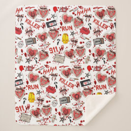 怖い映画のホラーシーン ブラッドスプラッターブランケット シェルパブランケット