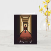 怖い映画の夜にしよう カード (黄色い花)