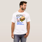 怖い映画の挨拶が面白いTシャツ Tシャツ (正面フル)