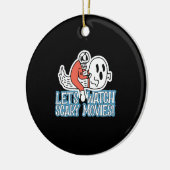 怖い映画を見て恐怖を叫ぼう セラミックオーナメント (左)