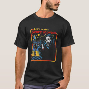. .怖い映画を見ようホラー悲鳴幽霊ホラー Tシャツ