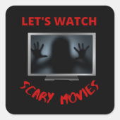 怖い映画を見よう スクエアシール (正面)