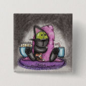 怖い映画 – 猫とマウス 缶バッジ (正面)