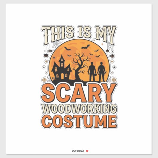 怖い木工の衣装 ハロウィン ヴィンテージデザイン シール (シート)